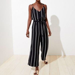 Black & White Striped Jumpsuit